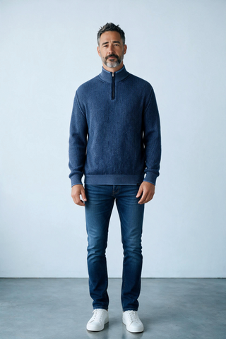 Paul & Shark - Chandail col zip de laine et cachemire