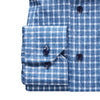 Emanuel Berg - Byron - Chemise manches longues à carreaux Albini 4Flex - Modern Fit - Marine/Blanc - LE CAPITAINE D'A BORD