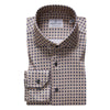 Emanuel Berg - Byron - Chemise manches longues à pois Albini 4Flex - Modern Fit - Beige - LE CAPITAINE D'A BORD