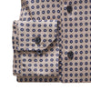 Emanuel Berg - Byron - Chemise manches longues à pois Albini 4Flex - Modern Fit - Beige - LE CAPITAINE D'A BORD