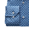 Emanuel Berg - Byron - Chemise manches longues imprimé cercles Albini 4Flex - Modern Fit - Bleu - LE CAPITAINE D'A BORD