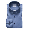 Emanuel Berg - Byron - Chemise manches longues unie Albini 4Flex - Modern Fit - Bleu - LE CAPITAINE D'A BORD