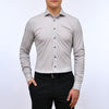 Emanuel Berg - Byron - Chemise manches longues unie Albini 4Flex - Modern Fit - Gris - LE CAPITAINE D'A BORD