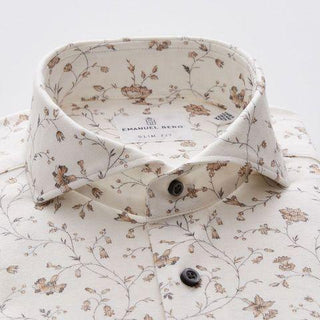Emanuel Berg - Chemise manches longues Premium Quality Jersey - Modern Fit - Beige/Naturel - LE CAPITAINE D'A BORD