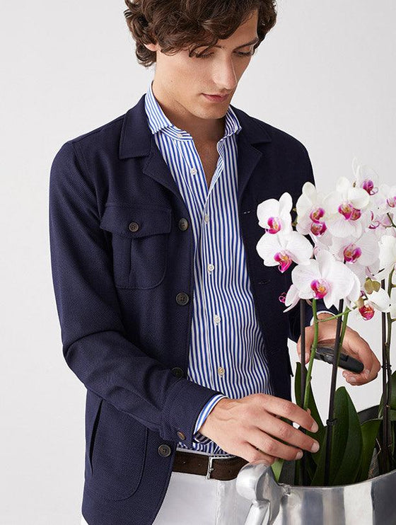 Emanuel Berg - Surchemise de laine et cachemire - LE CAPITAINE D'A BORD