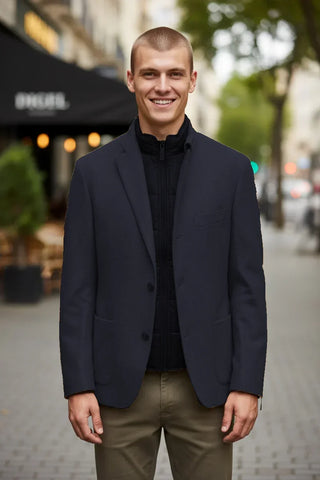 Digel - Enver-ST - Modern Fit - Wool jersey blazer with detachable insert