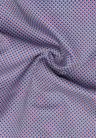 ETERNA - Chemise motifs manches longues Modern Fit - Marine/Rouge - LE CAPITAINE D'A BORD
