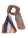 Hemley - Foulard de soie réversible paisley et rayures - LE CAPITAINE D'A BORD