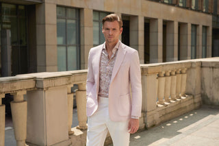Emanuel Berg - Seersucker 2-Button D-Constructed Shirt Jacket - Rose