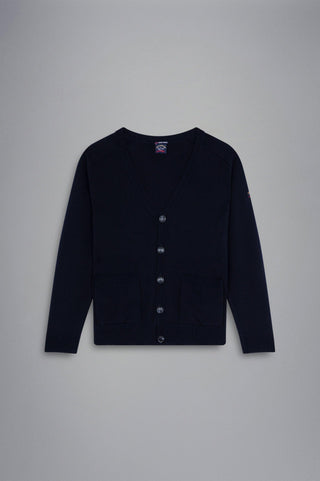 Paul & Shark - Cardigan à boutons de laine Cool Touch - LE CAPITAINE D'A BORD