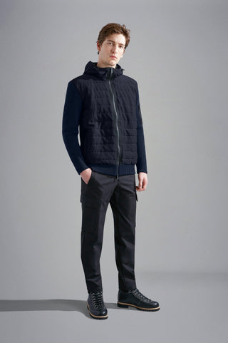 Paul & Shark - Cardigan à capuchon de laine avec devant matelassé - LE CAPITAINE D'A BORD