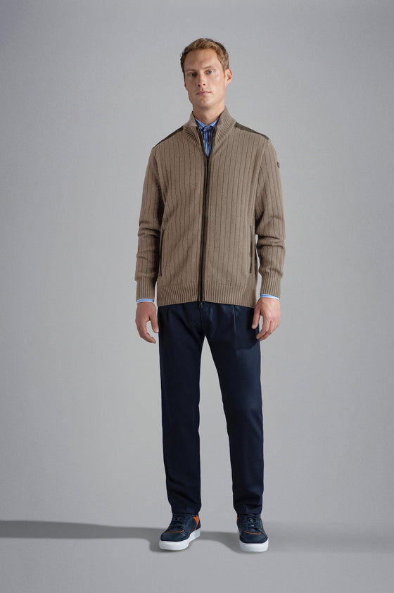 Paul & Shark - Cardigan zip de laine et cachemire - LE CAPITAINE D'A BORD