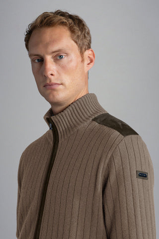 Paul & Shark - Cardigan zip de laine et cachemire - LE CAPITAINE D'A BORD