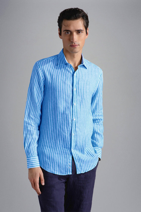 Paul & Shark - Chemise de lin manches longues à rayures - LE CAPITAINE D'A BORD