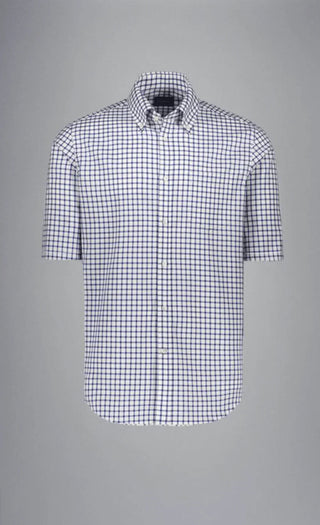 Paul & Shark - Chemise manches courtes à carreaux de coton - LE CAPITAINE D'A BORD
