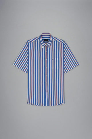 Paul & Shark - Chemise manches courtes rayée de coton - LE CAPITAINE D'A BORD