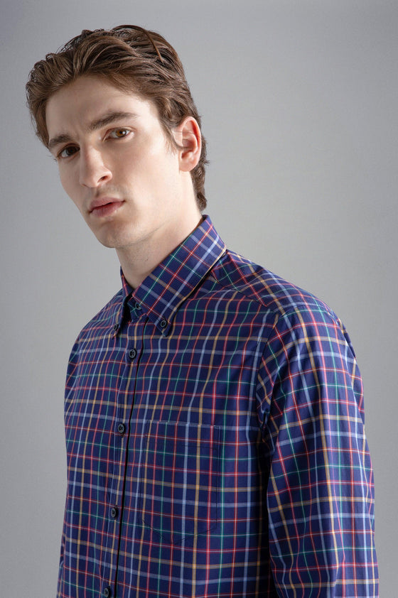 Paul & Shark - Chemise manches longues coton à carreaux - LE CAPITAINE D'A BORD