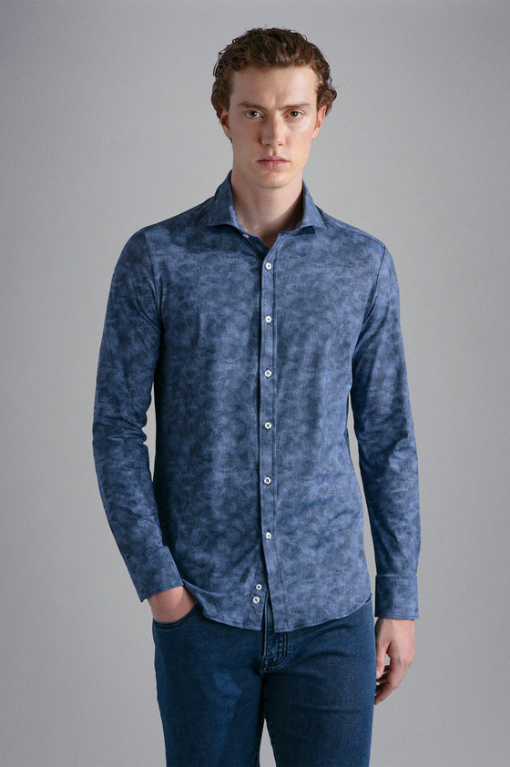 Paul & Shark - Chemise manches longues motif abstrait Performance - J Fit - LE CAPITAINE D'A BORD