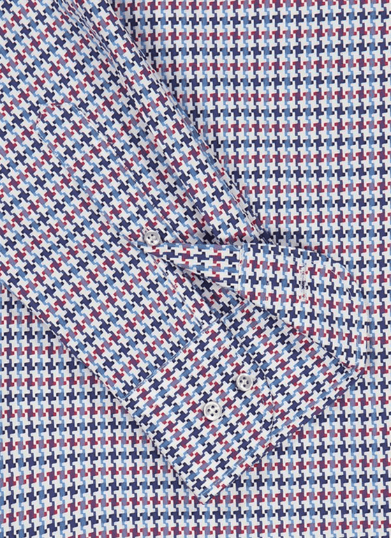 Paul & Shark - Chemise manches longues pied-de-poule coton Silver Collection - LE CAPITAINE D'A BORD