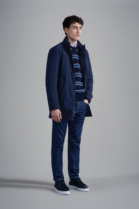 Paul & Shark - Chemise manches longues pied-de-poule coton Silver Collection - LE CAPITAINE D'A BORD