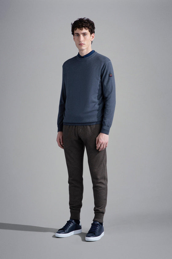 Paul & Shark - Col rond de laine mérinos délavé - LE CAPITAINE D'A BORD