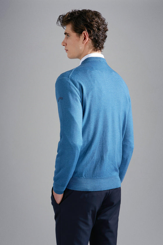 Paul & Shark - Col rond de laine mérinos délavé - LE CAPITAINE D'A BORD