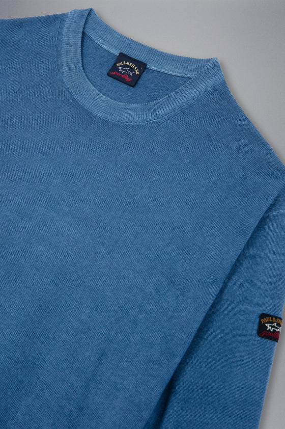 Paul & Shark - Col rond de laine mérinos délavé - LE CAPITAINE D'A BORD
