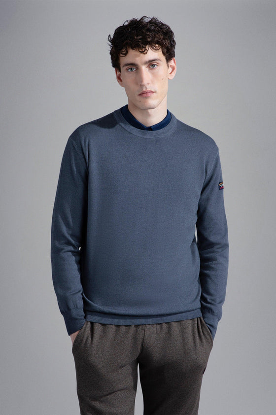 Paul & Shark - Col rond de laine mérinos délavé - LE CAPITAINE D'A BORD