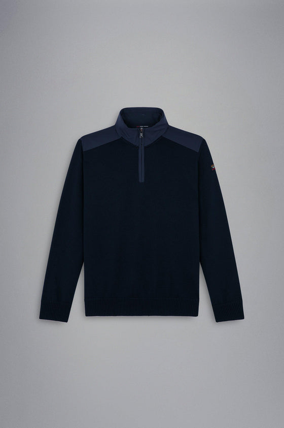 Paul & Shark - Col zip de laine avec appliqués de nylon - LE CAPITAINE D'A BORD