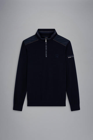 Paul & Shark - Col zip de laine avec appliqués de nylon - LE CAPITAINE D'A BORD
