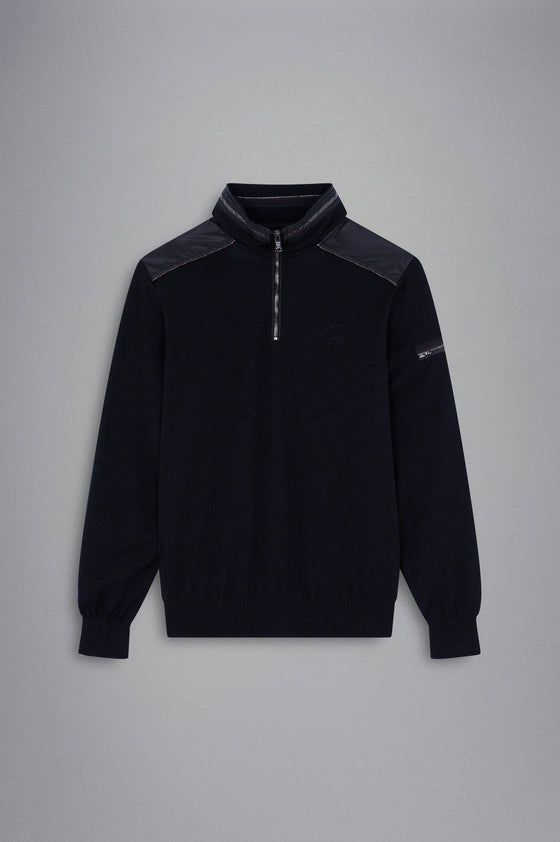 Paul & Shark - Col zip de laine avec appliqués de nylon - LE CAPITAINE D'A BORD