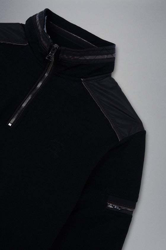 Paul & Shark - Col zip de laine avec appliqués de nylon - LE CAPITAINE D'A BORD