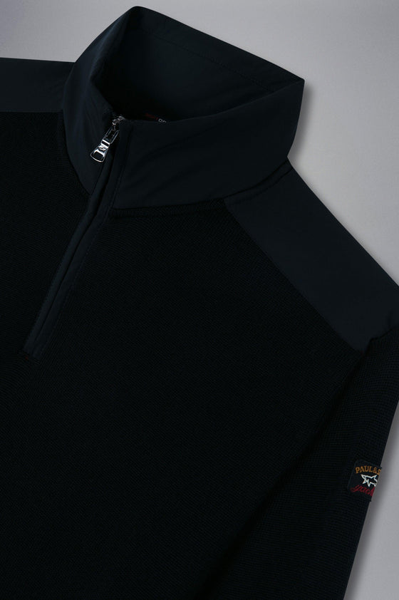 Paul & Shark - Col zip de laine avec appliqués de nylon - LE CAPITAINE D'A BORD