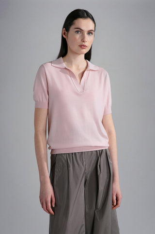 Paul & Shark Ladies - Col polo manches courtes de laine extra fine pour femme - LE CAPITAINE D'A BORD
