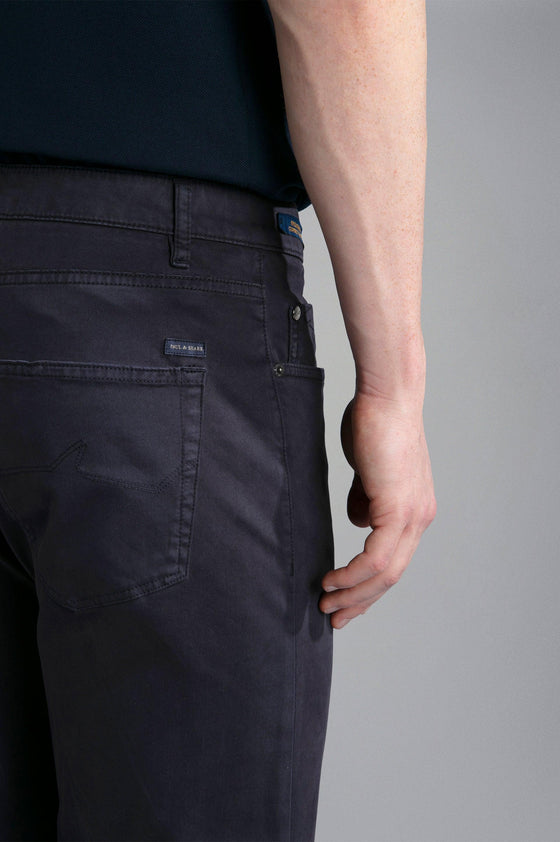 Paul & Shark - Pantalons 5 poches de coton Compact Satin - LE CAPITAINE D'A BORD