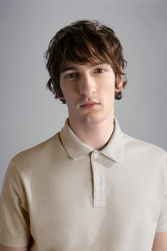 Paul & Shark - Polo manches courtes coton piqué détails lin - LE CAPITAINE D'A BORD