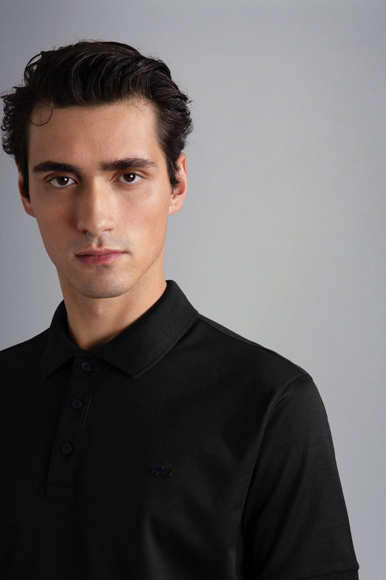 Paul & Shark - Polo manches courtes coton piqué requin métallique - LE CAPITAINE D'A BORD