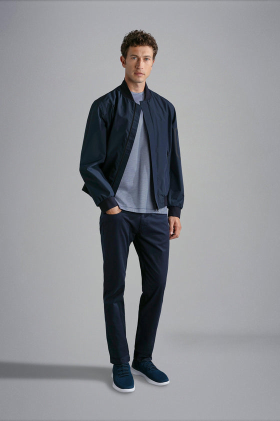 Paul & Shark - T-shirt de coton à mini-rayures - LE CAPITAINE D'A BORD