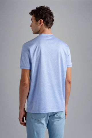 Paul & Shark - T-shirt manches courtes de coton avec badge requin - LE CAPITAINE D'A BORD