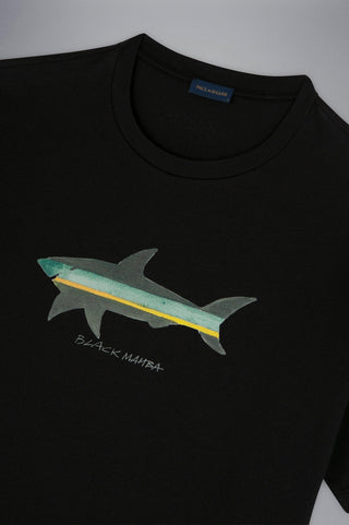 Paul & Shark - T-shirt manches courtes de coton Black Mamba "par Bixio" - LE CAPITAINE D'A BORD