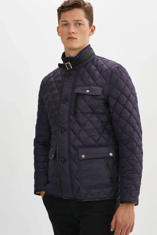 Regency - Major - Manteau matelassé avec cuir - LE CAPITAINE D'A BORD