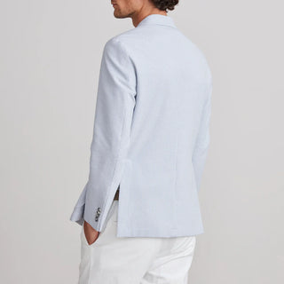 Emanuel Berg - Seersucker 2-Button D-Constructed Shirt Jacket - Bleu