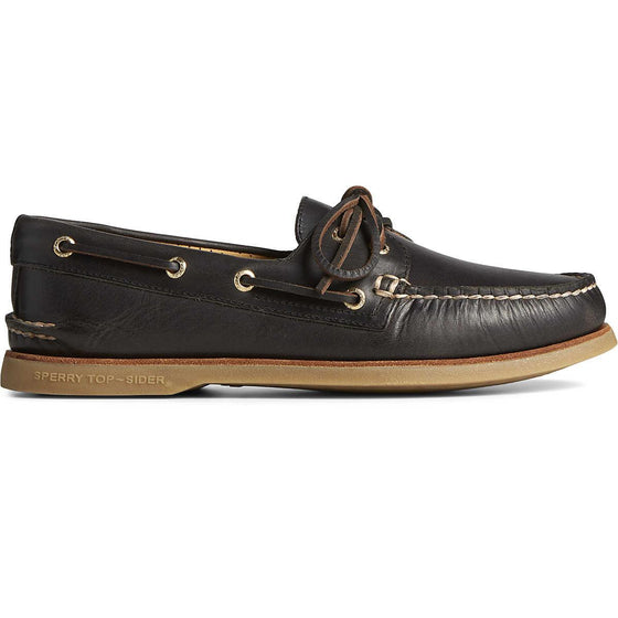 Sperry - Men's Gold A/O 2-Eye Orleans Leather - Noir - LE CAPITAINE D'A BORD