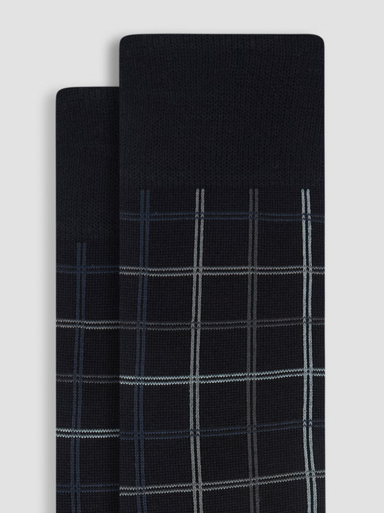 Bugatchi - Bas de coton et cachemire à carreaux