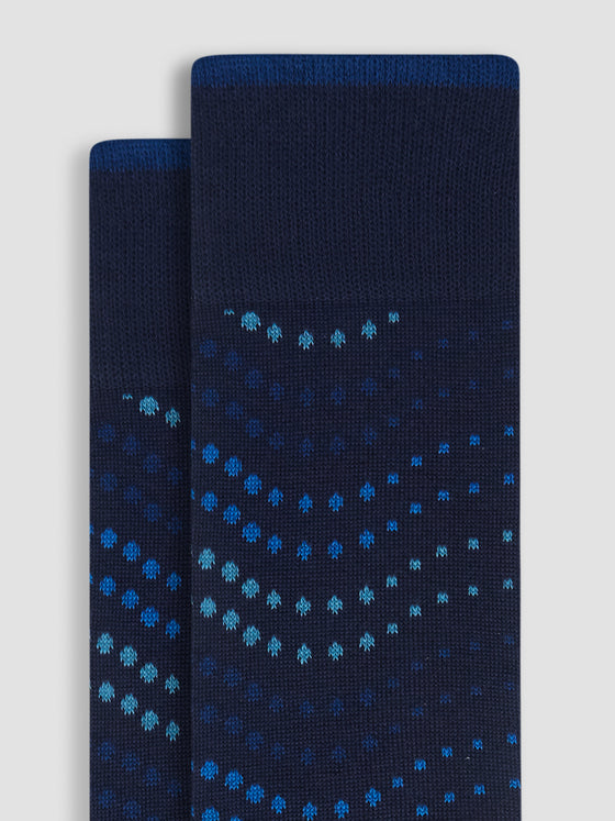 Bugatchi - Bas de coton et cachemire à pois