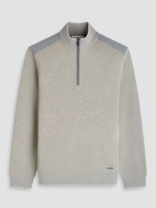 Bugatchi - Zip collar sweater made of cotton and modal
