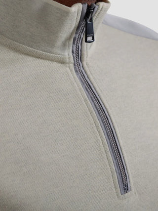 Bugatchi - Zip collar sweater made of cotton and modal