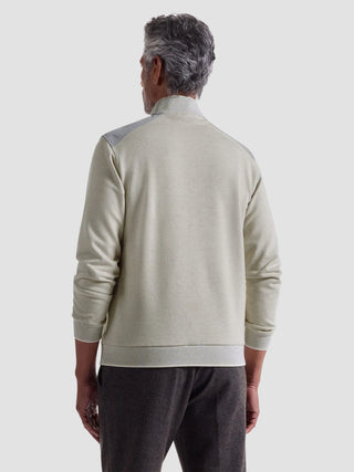 Bugatchi - Zip collar sweater made of cotton and modal