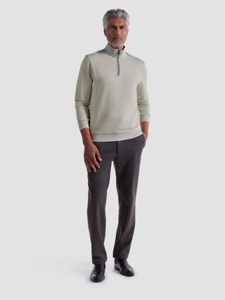 Bugatchi - Zip collar sweater made of cotton and modal