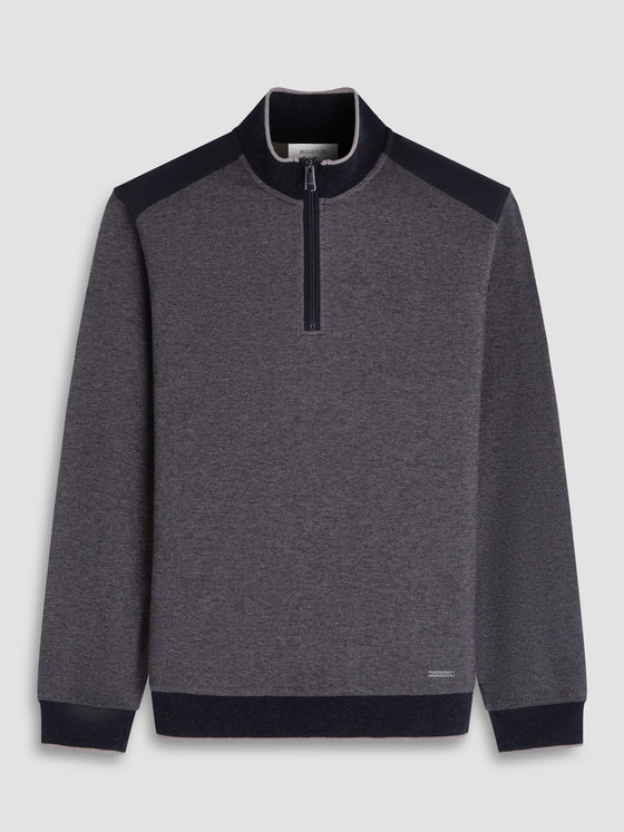 Bugatchi - Chandail col zip de coton et modal